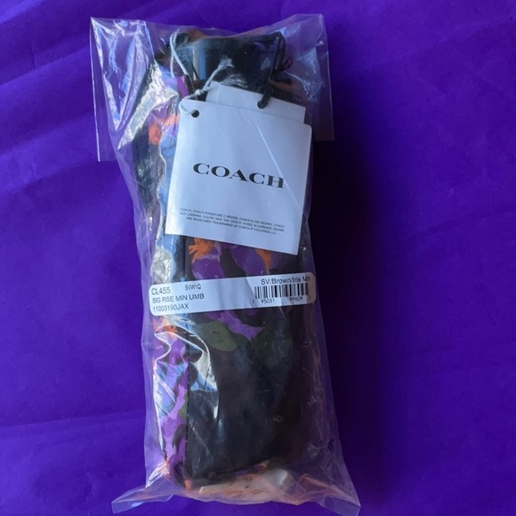 ☔️ COACH MINI UMBRELLA IN SIGNATURE ROSE PRINT ☔️ - Picture 15 of 16